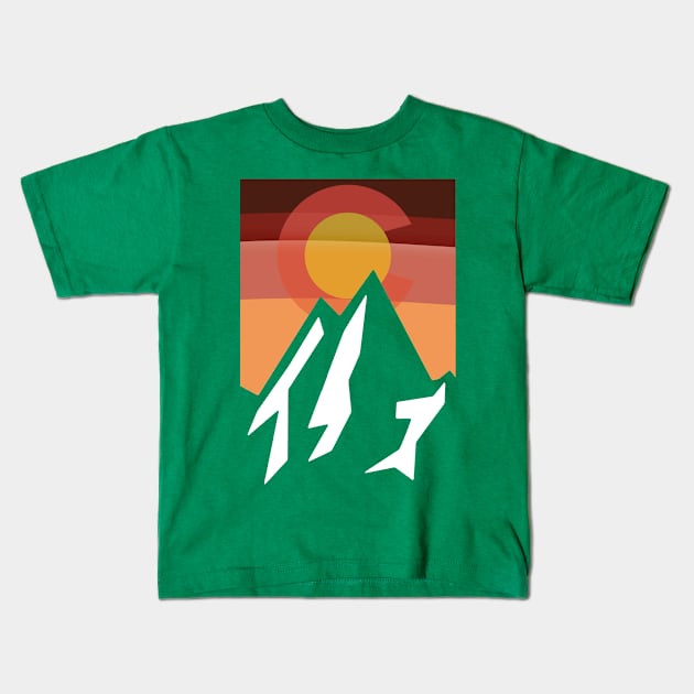 colorado rocky  mountain sunset Kids T-Shirt by pholange